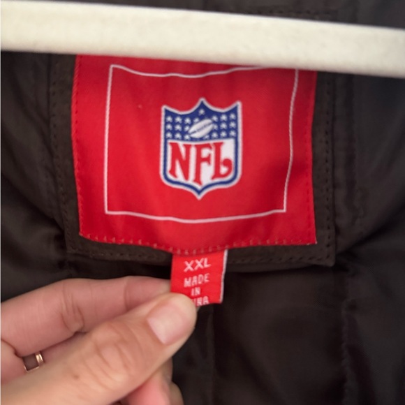 RARE Y2K VTG BY NFL CLEVELAND BROWNS MEN'S 100% LEATHER SUEDE JACKET XXL - Picture 5 of 9